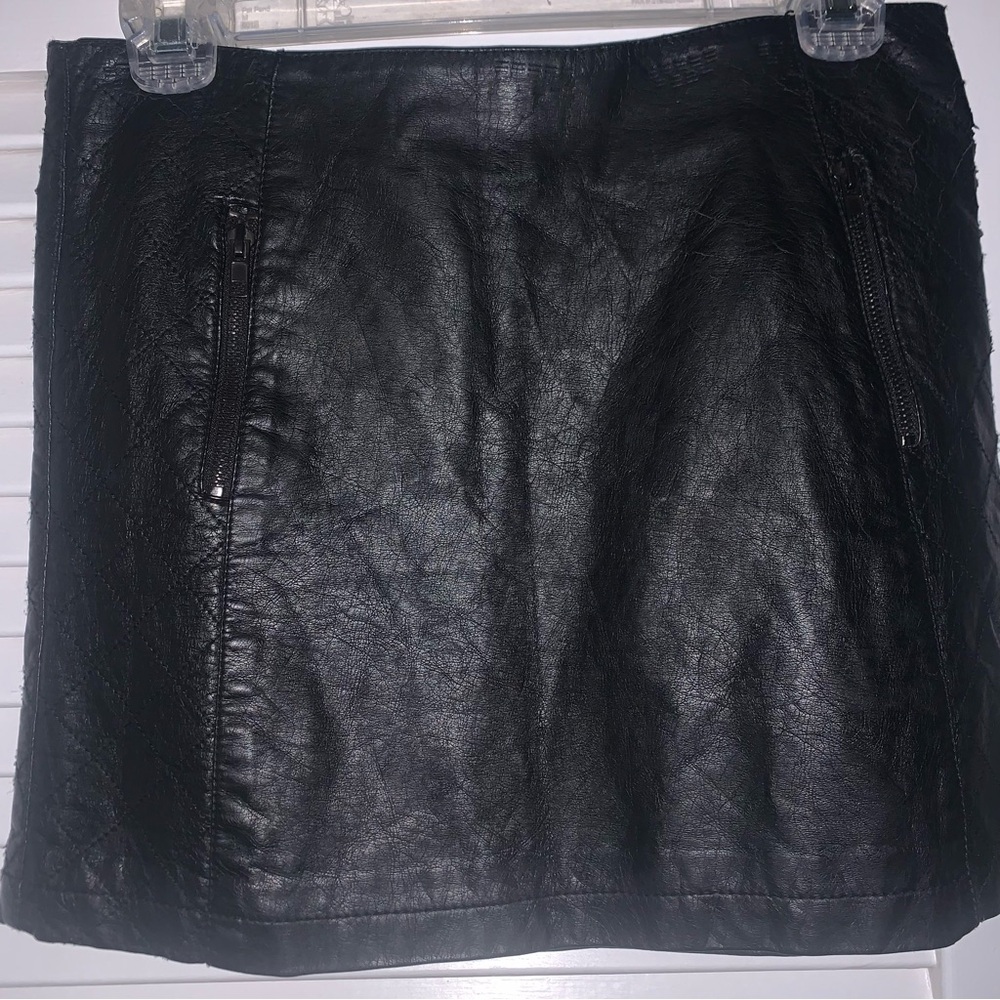 Forever 21 Black Faux Leather Mini Skirt